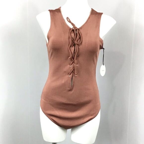 Tularosa Nile Front Lace Up Bodysuit Size XL - Picture 2 of 7